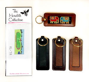 Texas Bass Fishing leather key fob or keychain
