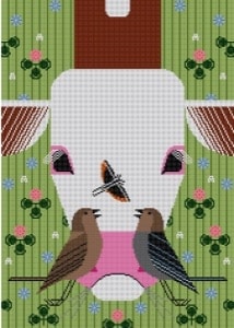 CHARLEY HARPER- Bank Swallow Needlepoint Canvas Hand Painted- 13 outlet Ct