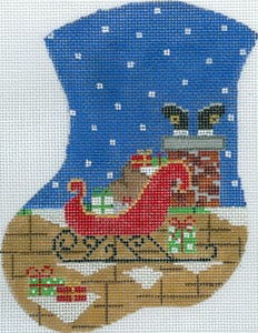 Cross Stitch Kit A3255 Little Mouse Christmas Stocking Grey